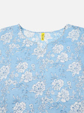 Women Cotton Blend Printed Floral Kurta-VKSKD1716